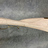 Quick Ship — Serpentine Relief Carved Woodsrunner, .45 Rifled, Standard Maple — #5020