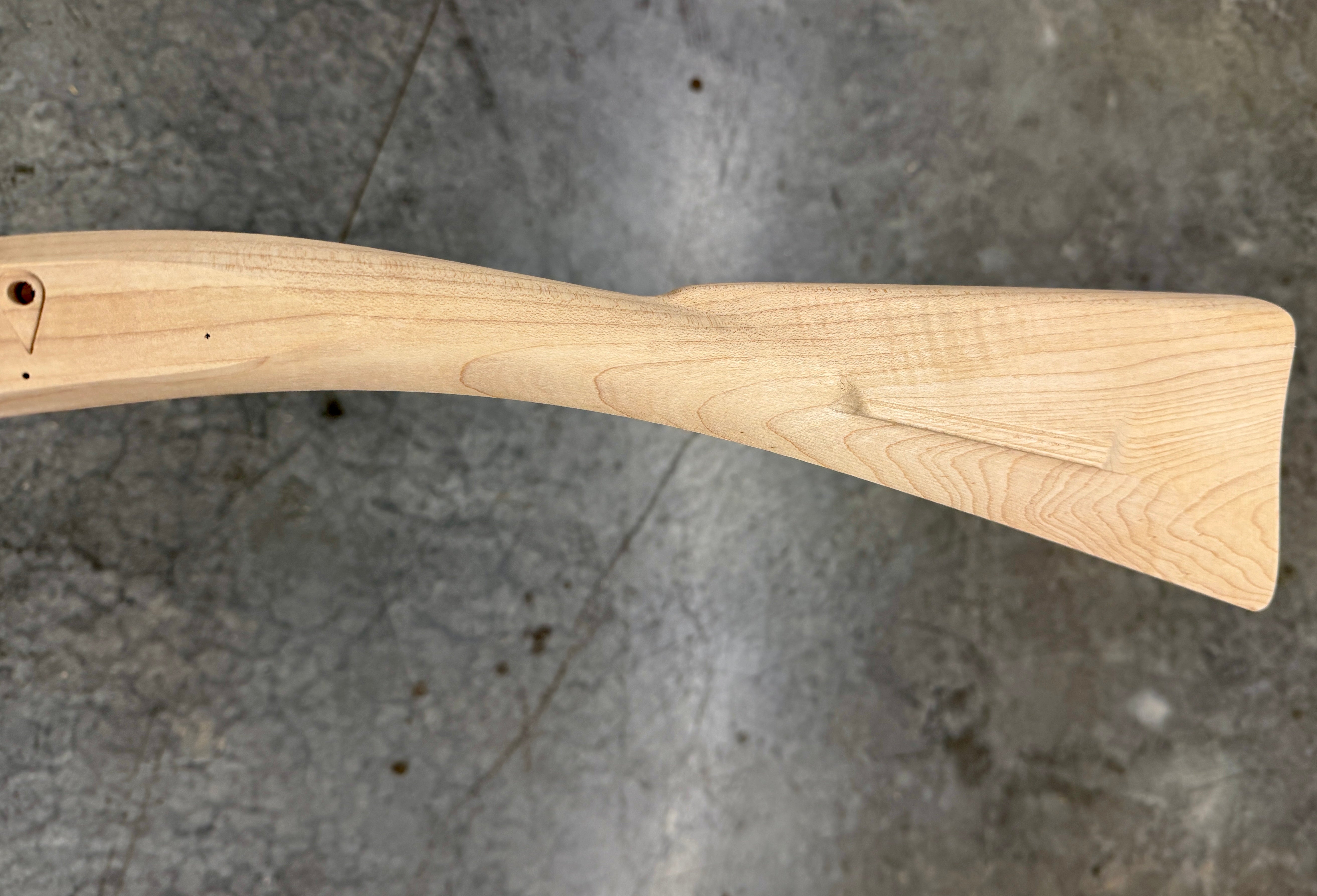 Kibler's Longrifles Quick Ship Appalachian Barn Gun kit #132, .50 Maple, buttstock profile