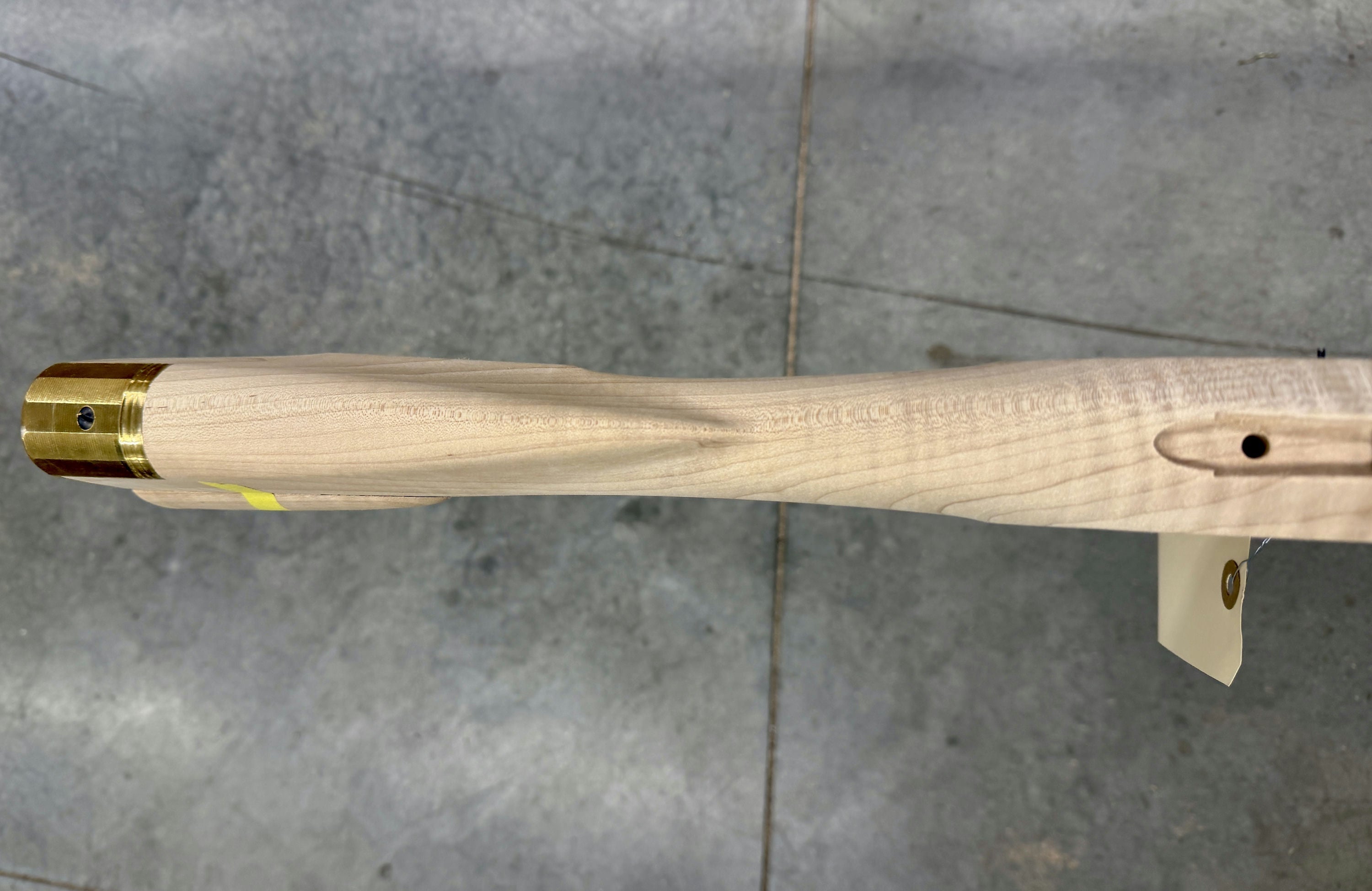 Kibler's Longrifles Quick Ship Woodsrunner Rifle kit #5027, .50 caliber Fancy Maple stock, forestock detail