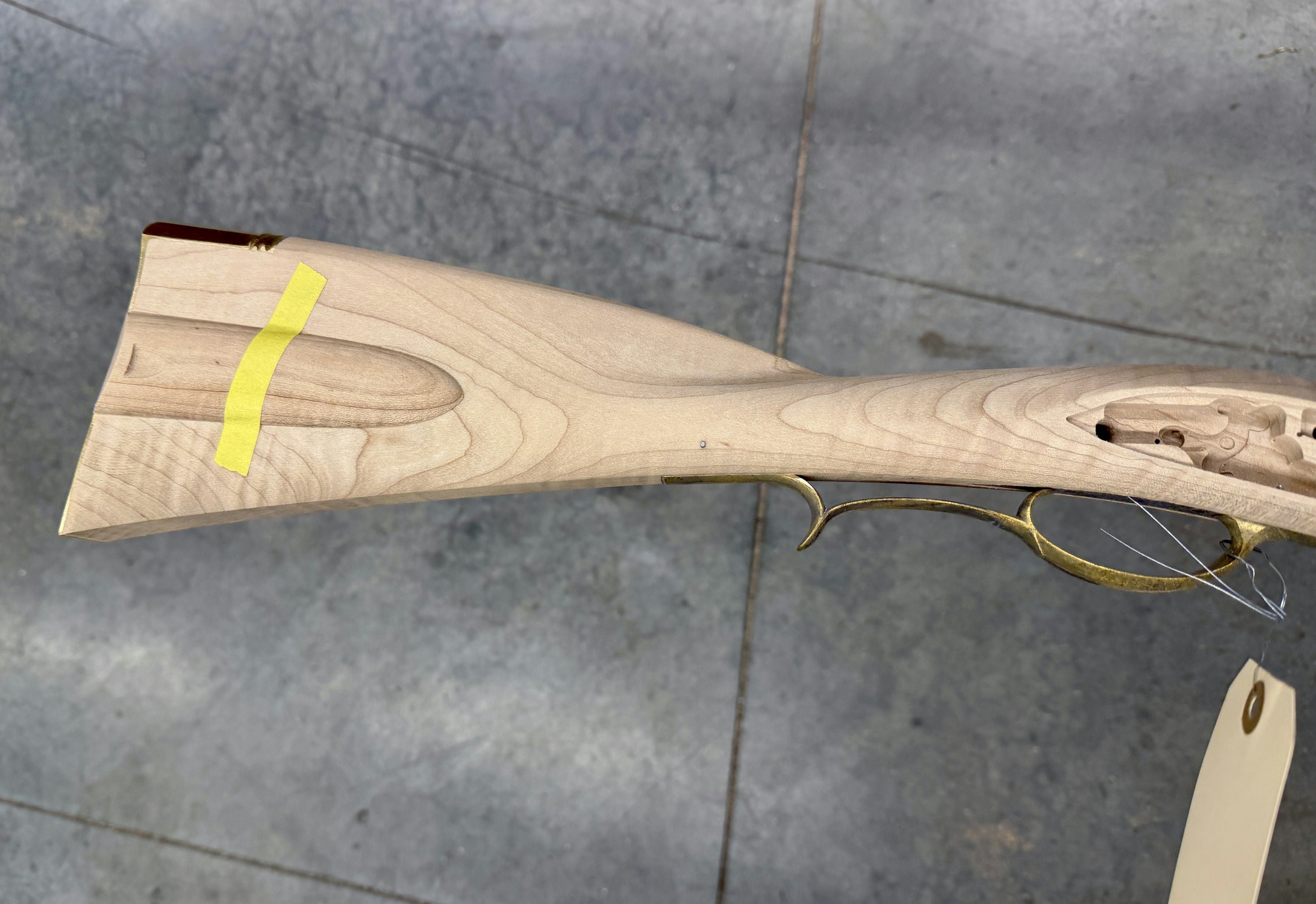 Kibler's Longrifles Quick Ship Woodsrunner Rifle kit #5027, .50 caliber Fancy Maple stock, buttstock alternate view