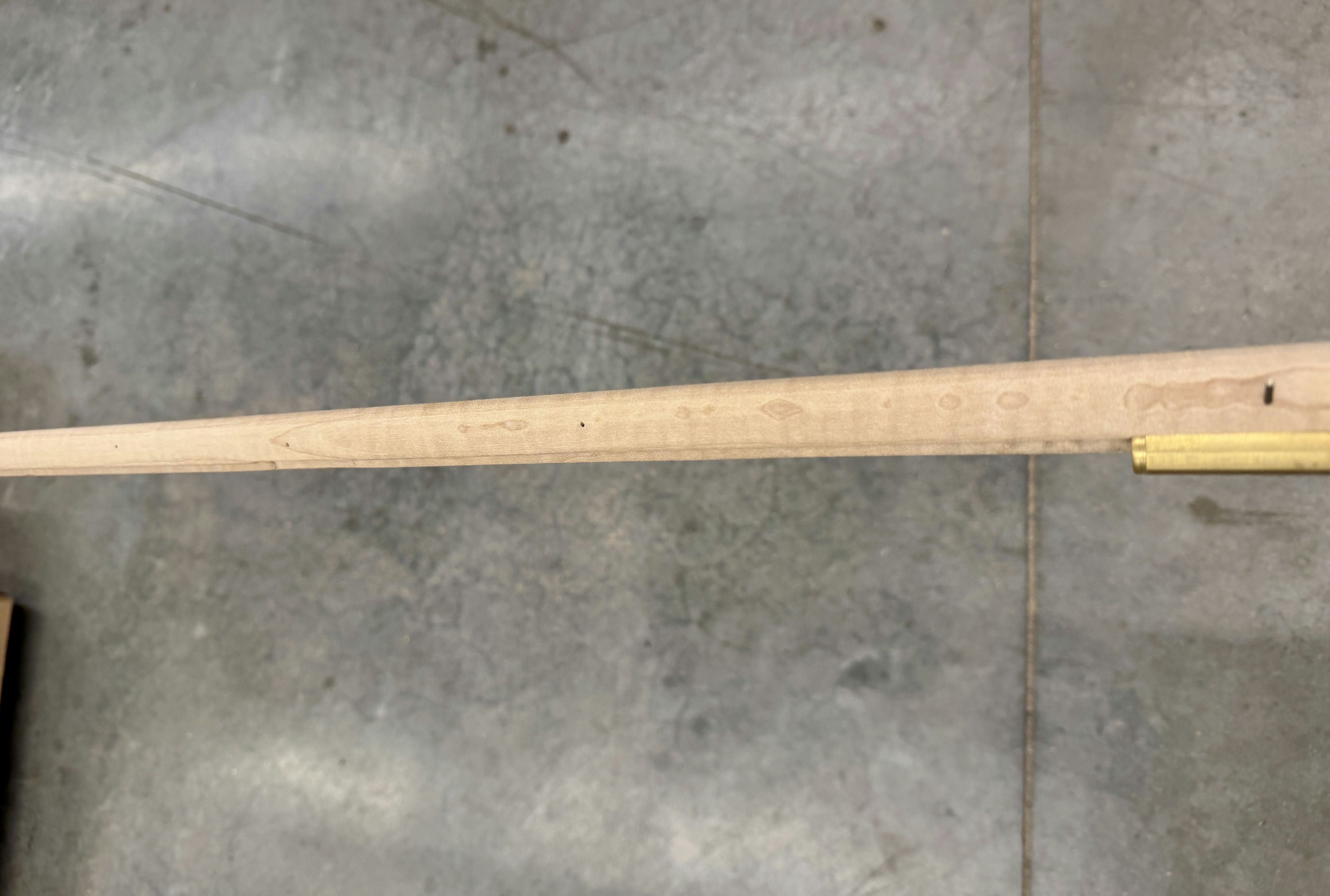 Kibler's Longrifles Quick Ship Woodsrunner Rifle kit #5027, .50 caliber Fancy Maple stock, barrel channel view