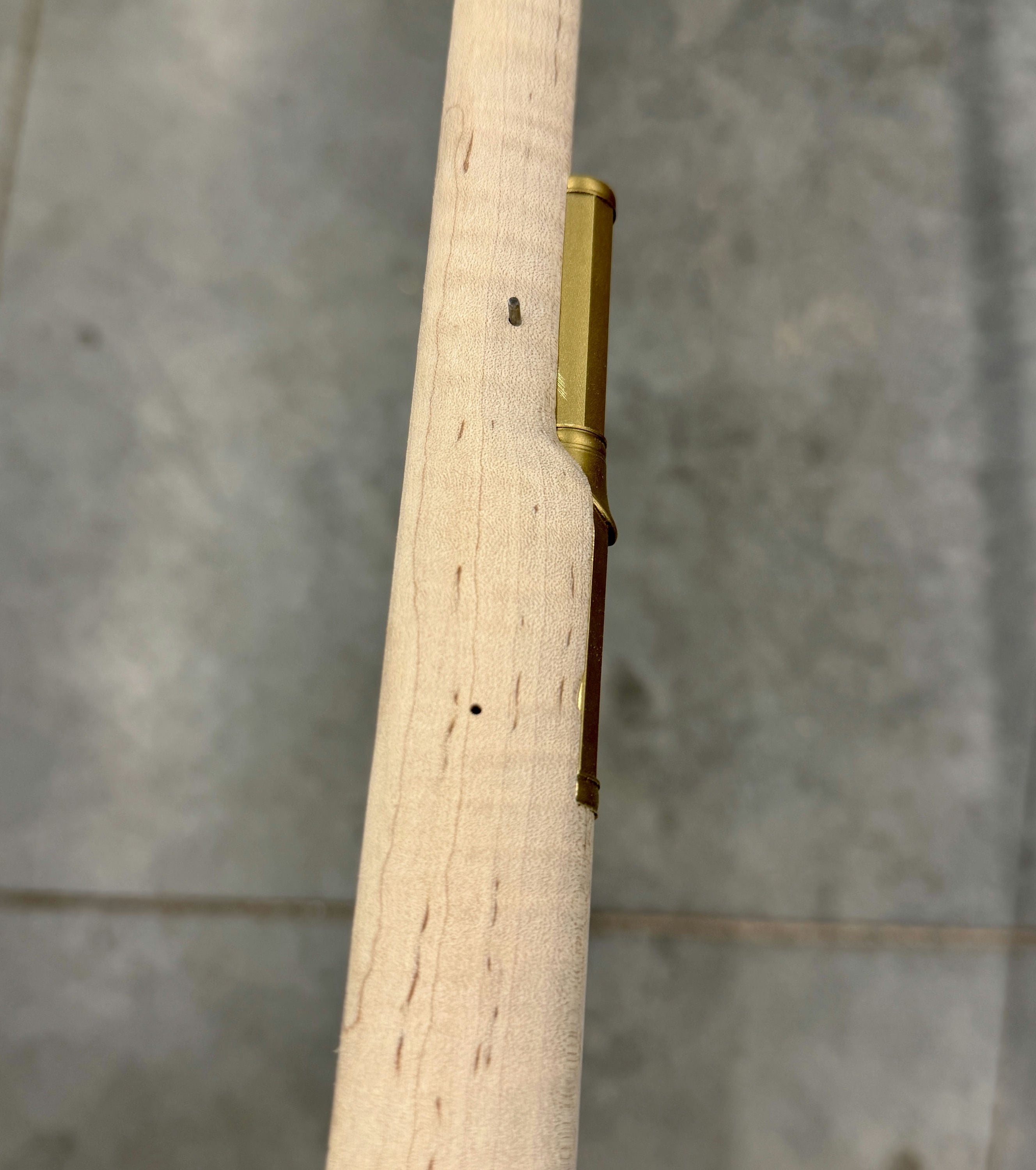 Kibler's Longrifles Quick Ship Woodsrunner Rifle kit #5031, .50 caliber Extra Fancy Maple stock, sliding wood patchbox detail