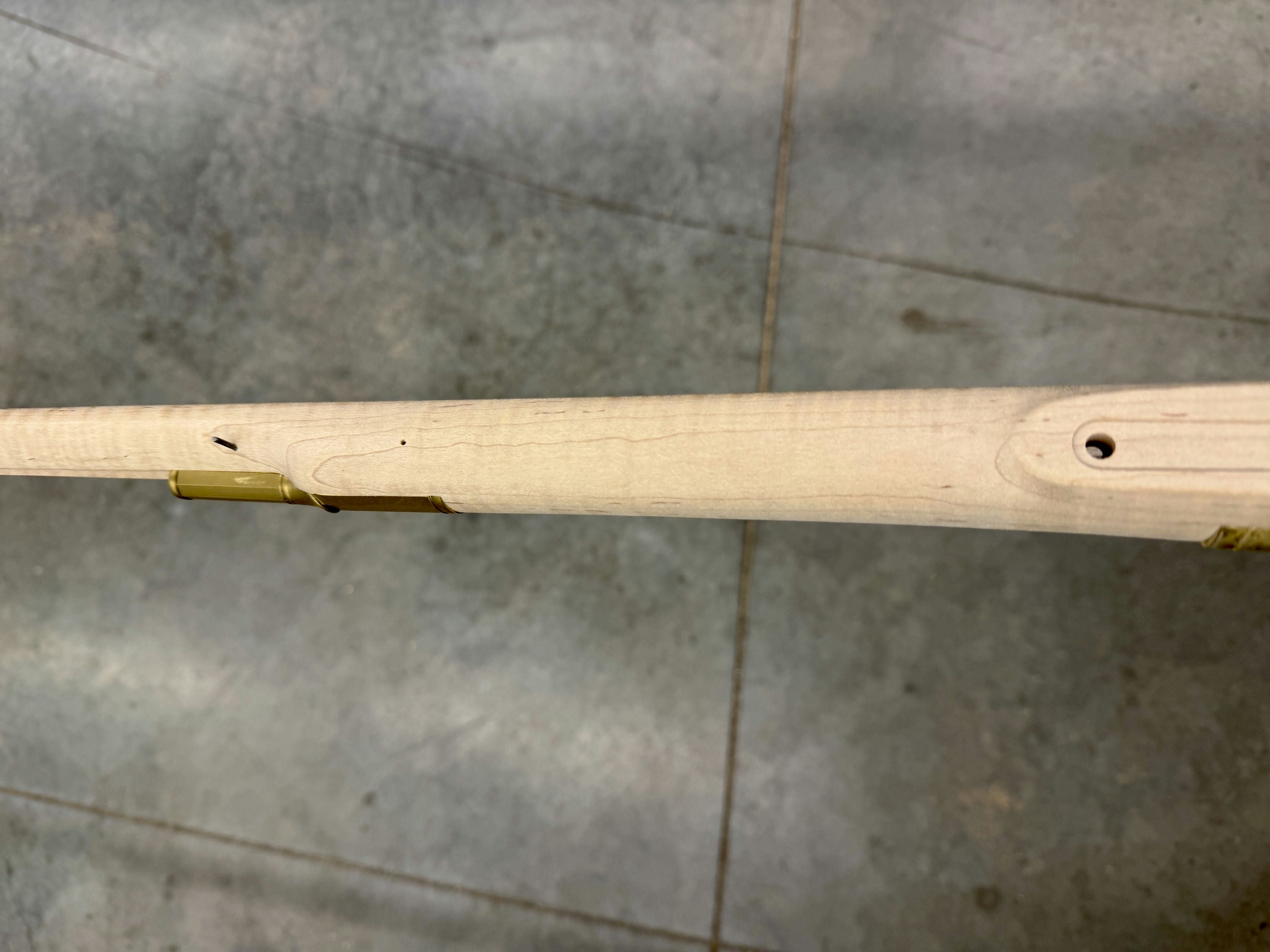 Kibler's Longrifles Quick Ship Woodsrunner Rifle kit #5031, .50 caliber Extra Fancy Maple stock, entry pipe area