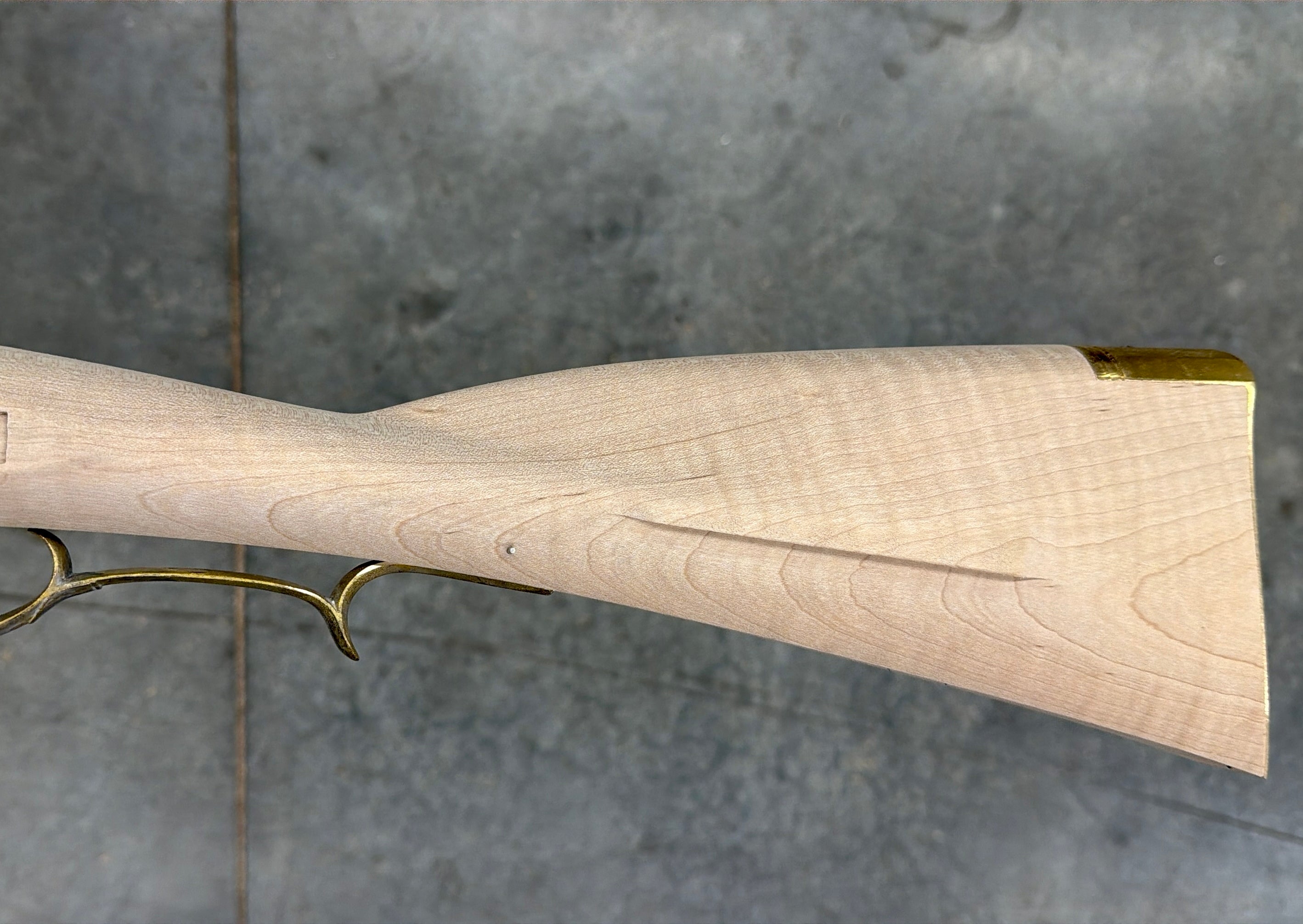 Kibler's Longrifles Quick Ship Woods Runner Rifle kit #5037, .50 Fancy Maple, buttstock detail