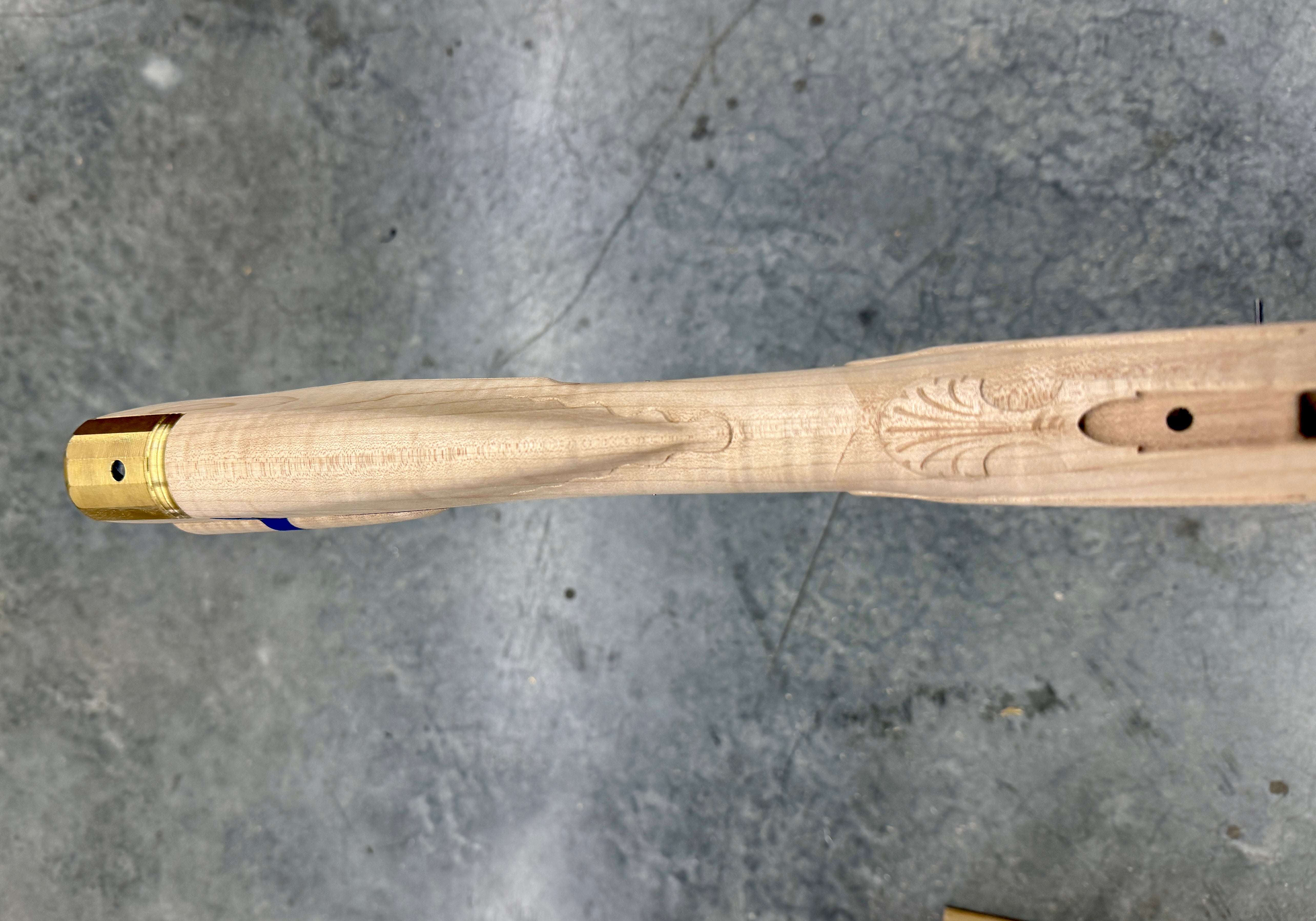 Kibler's Longrifles Quick Ship Carved Woodsrunner kit #5046, .54 Maple, detail 3
