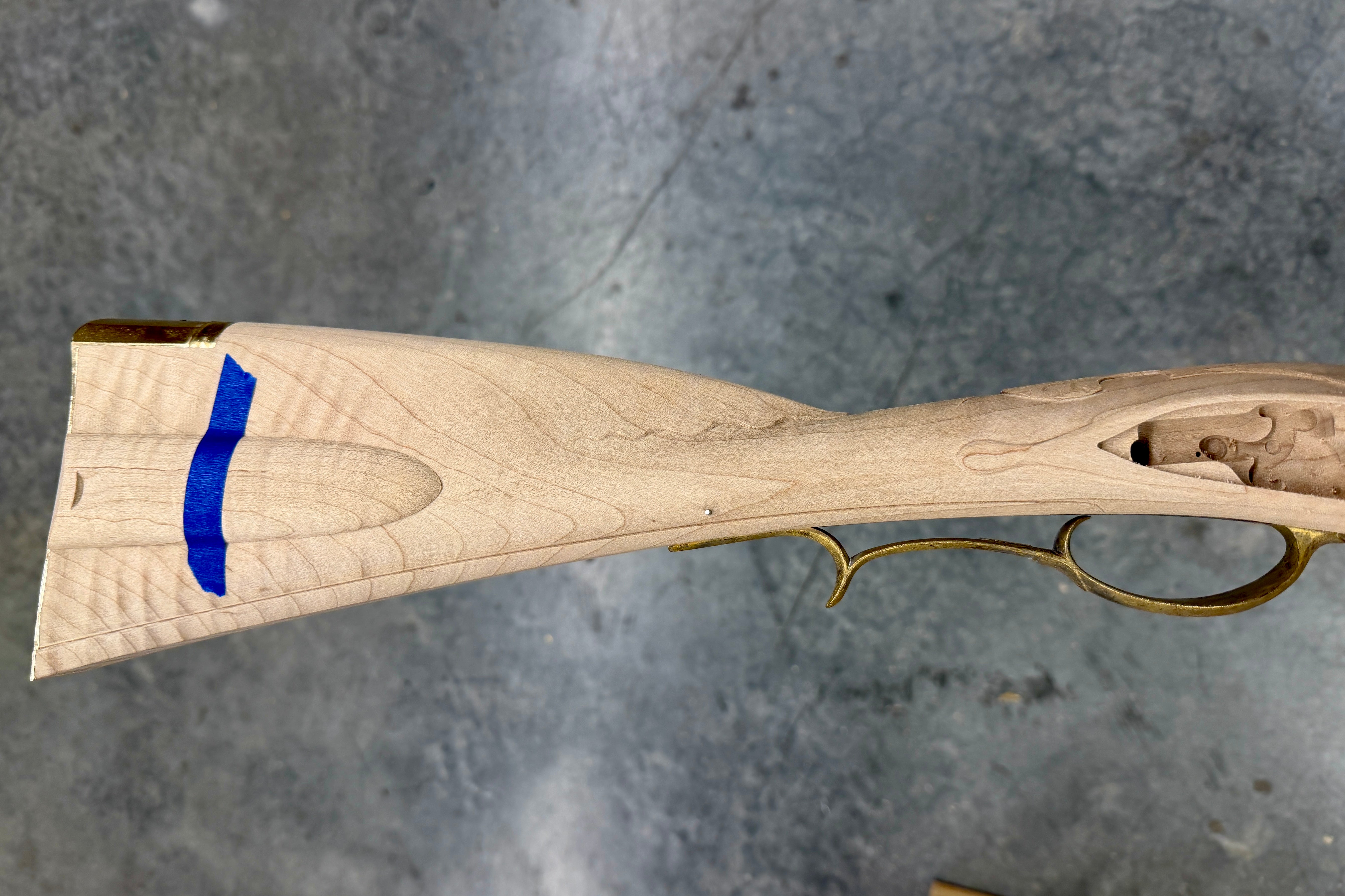 Kibler's Longrifles Quick Ship Carved Woodsrunner kit #5046, .54 Maple, detail 6