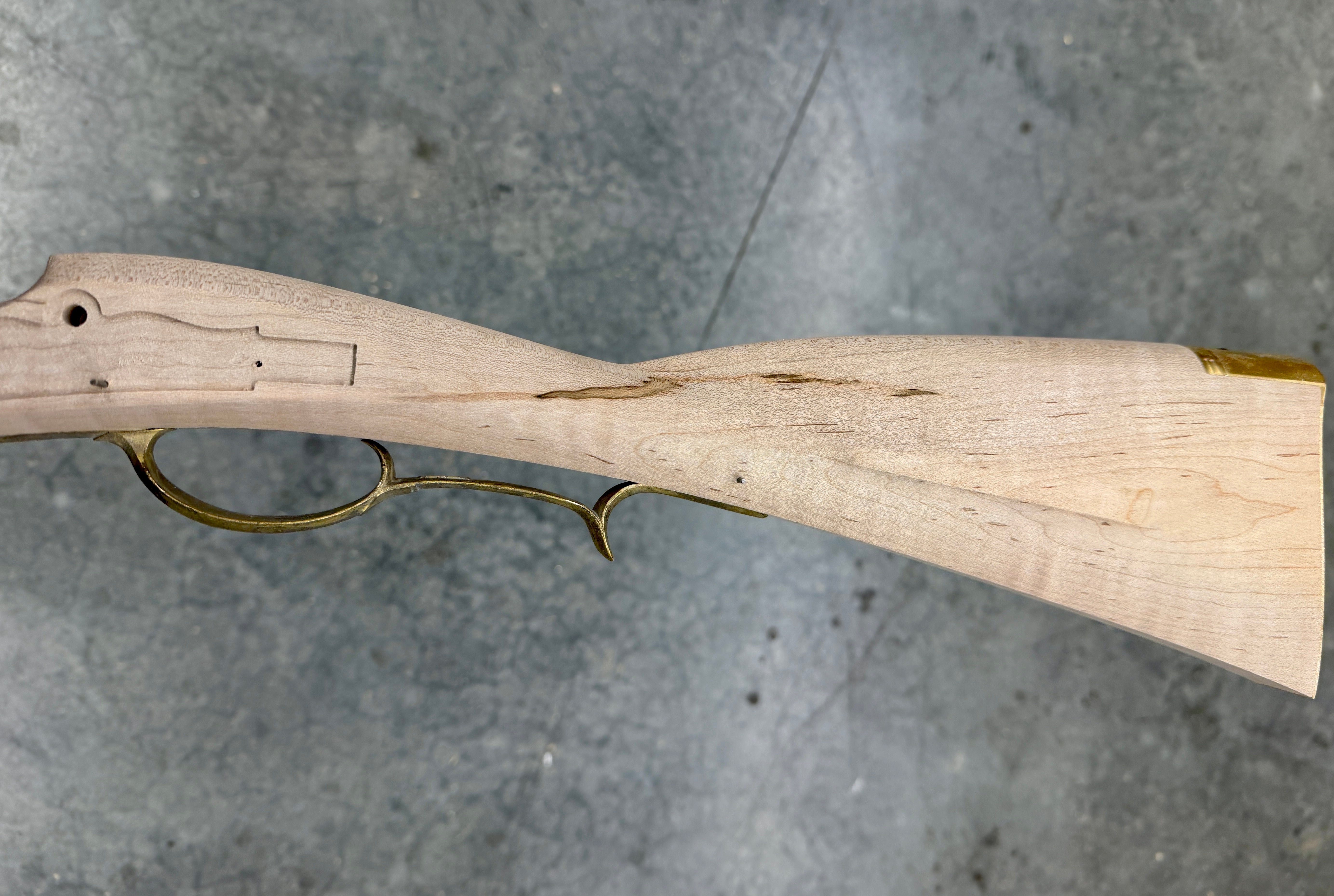 Kibler's Longrifles Quick Ship Woodsrunner kit #5047, .54 Fancy Maple, buttstock profile