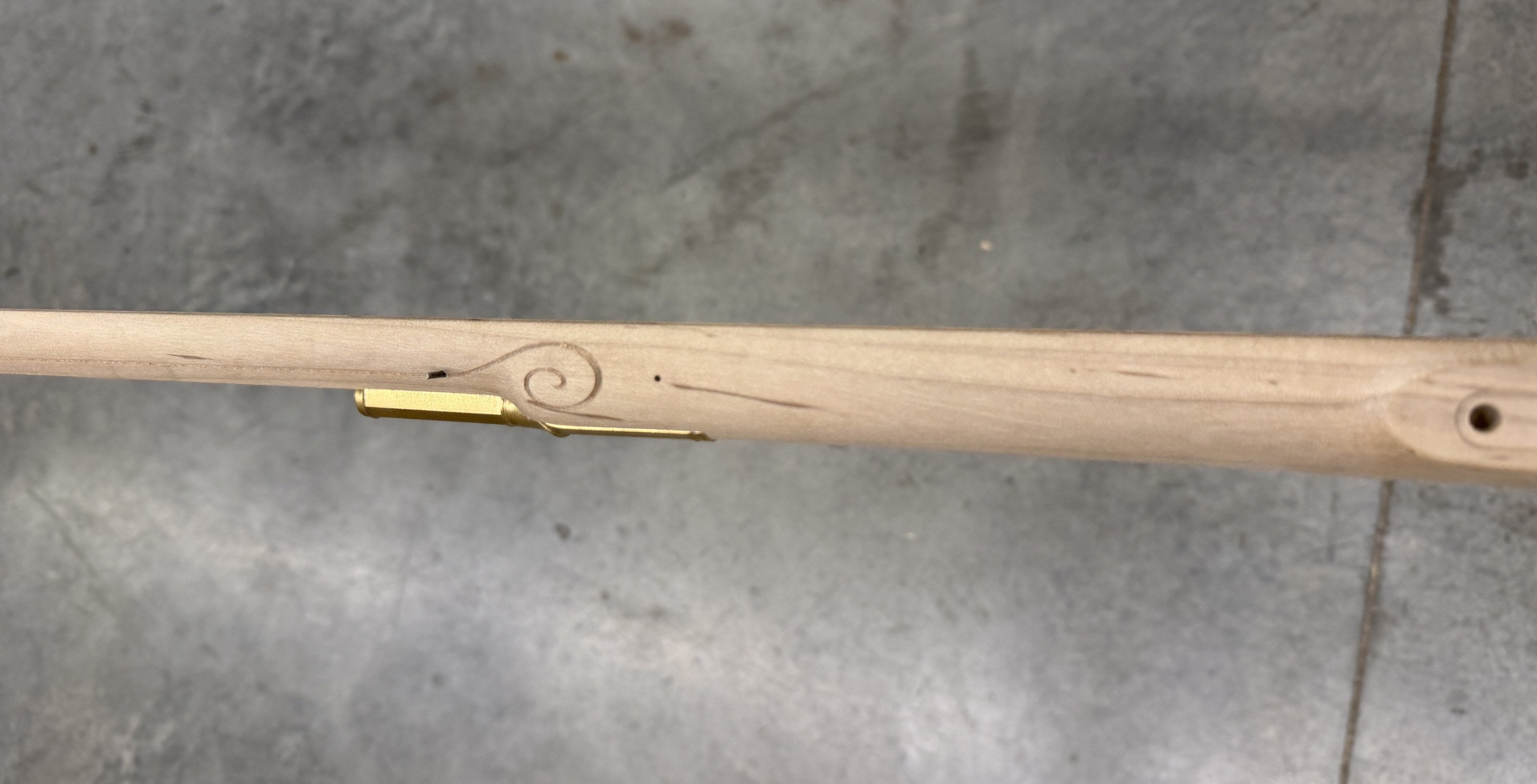 Ribbon Relief Carved Woodsrunner, .54 Maple w/ Patchbox #5052 photo 2