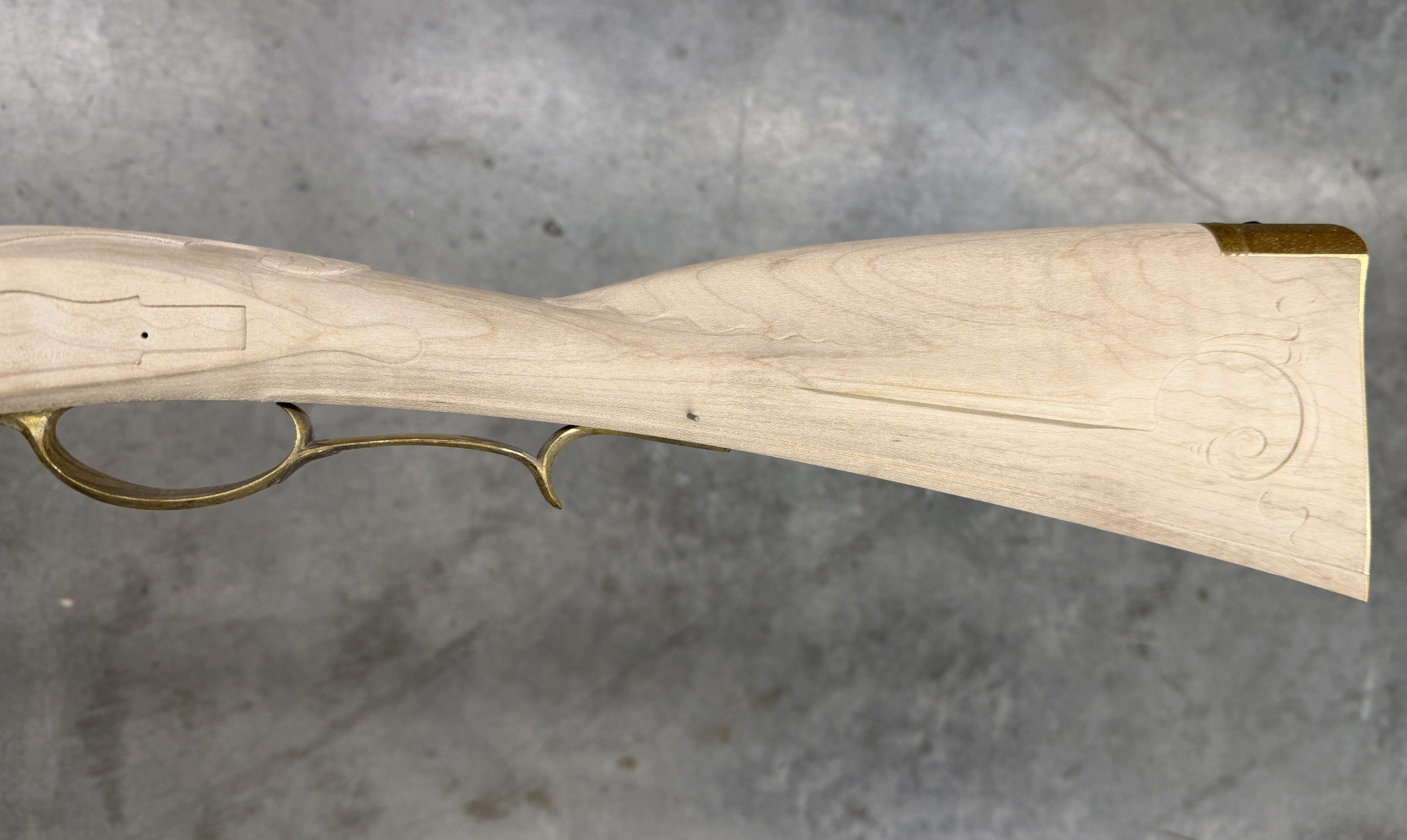 Serpentine Relief Carved Woodsrunner, .54 Maple w/ Patchbox #5054 photo 1