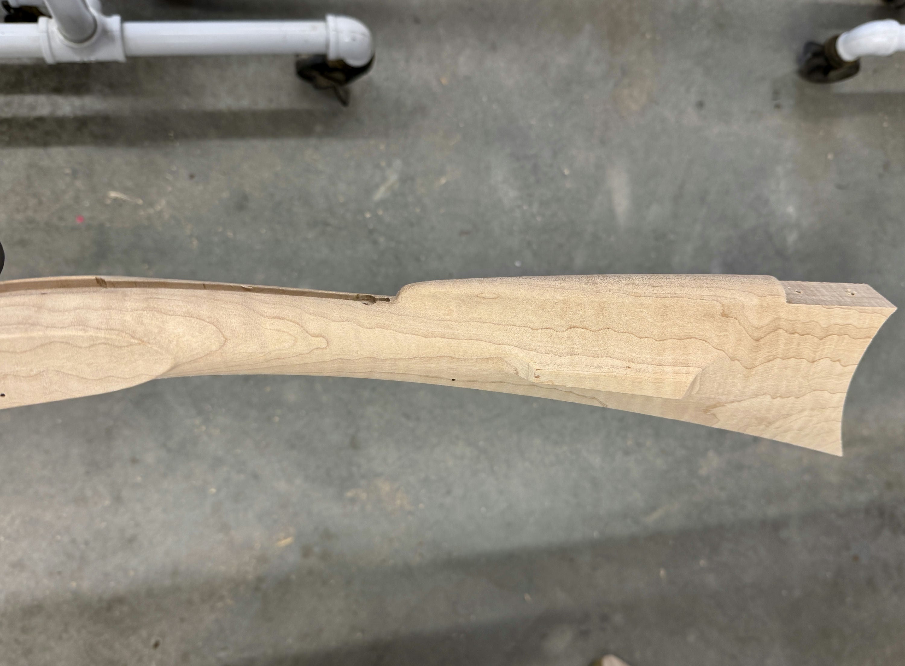 Kibler's Longrifles Quick Ship Southern Mountain Rifle kit #7044, .45 caliber Extra Fancy Maple stock, off-side buttstock