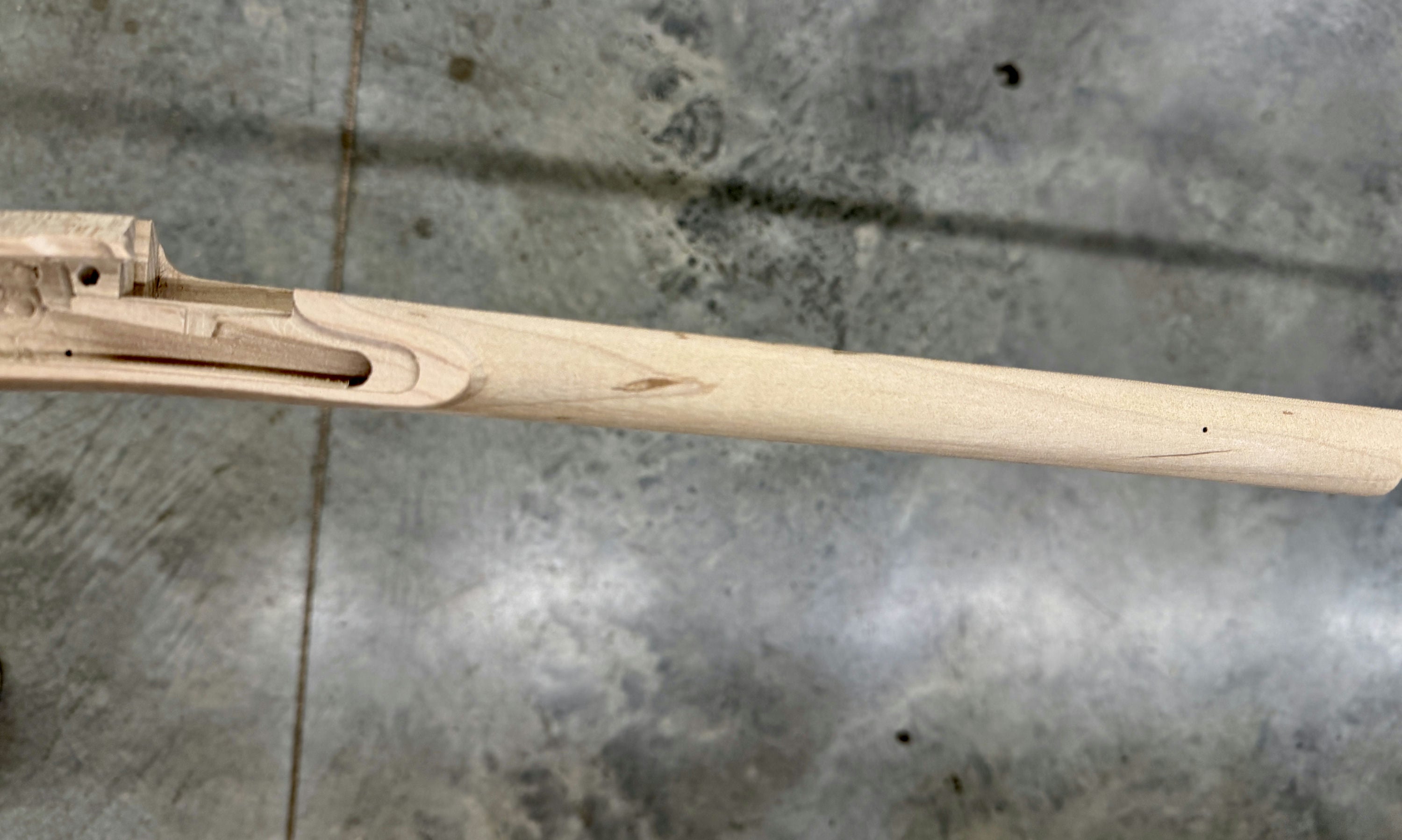 Kibler's Longrifles Quick Ship Southern Mountain Rifle kit #7045, .45 caliber Standard Maple stock, forend and lock area