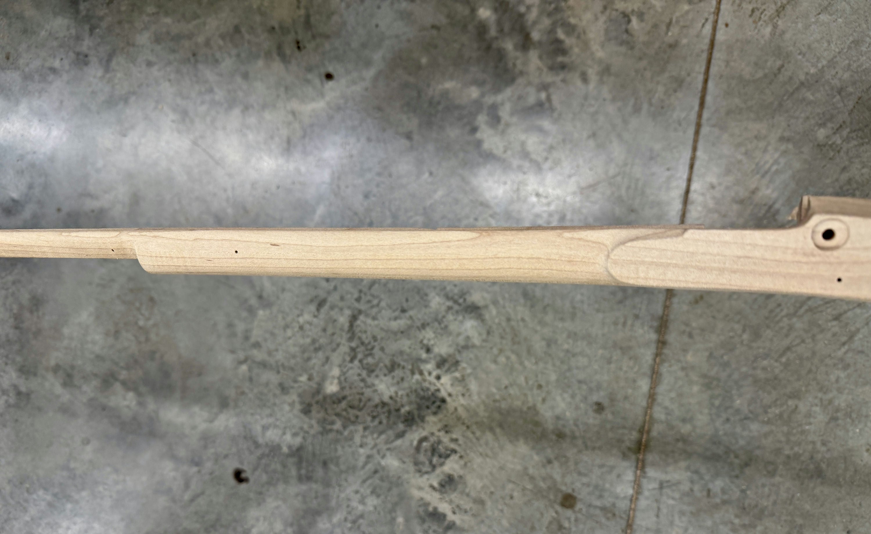 Kibler's Longrifles Quick Ship Southern Mountain Rifle kit #7045, .45 caliber Standard Maple stock, detail view