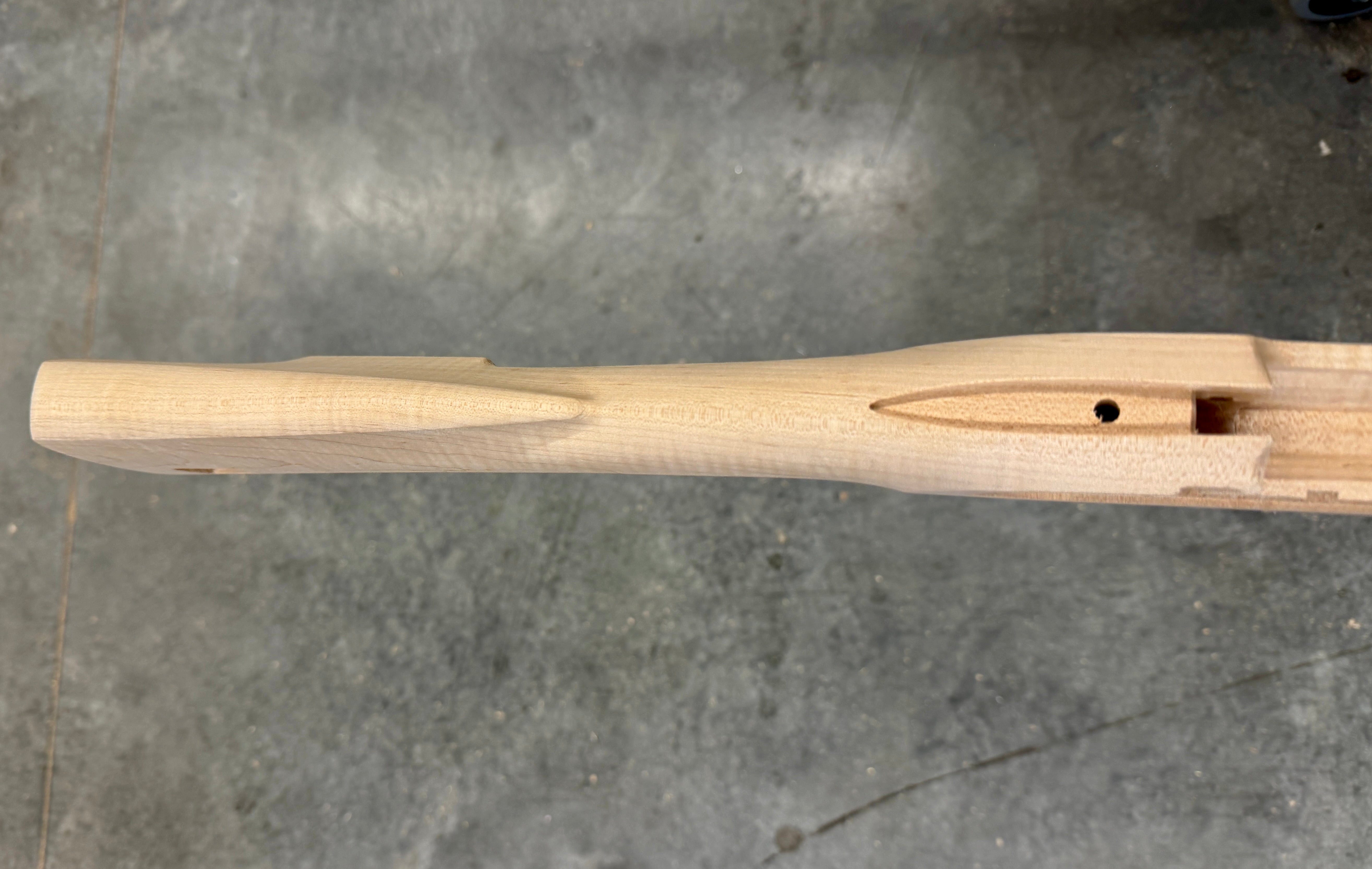 Kibler's Longrifles Quick Ship Appalachian Barn Gun kit #BG002, .50 Fancy Maple, forend detail