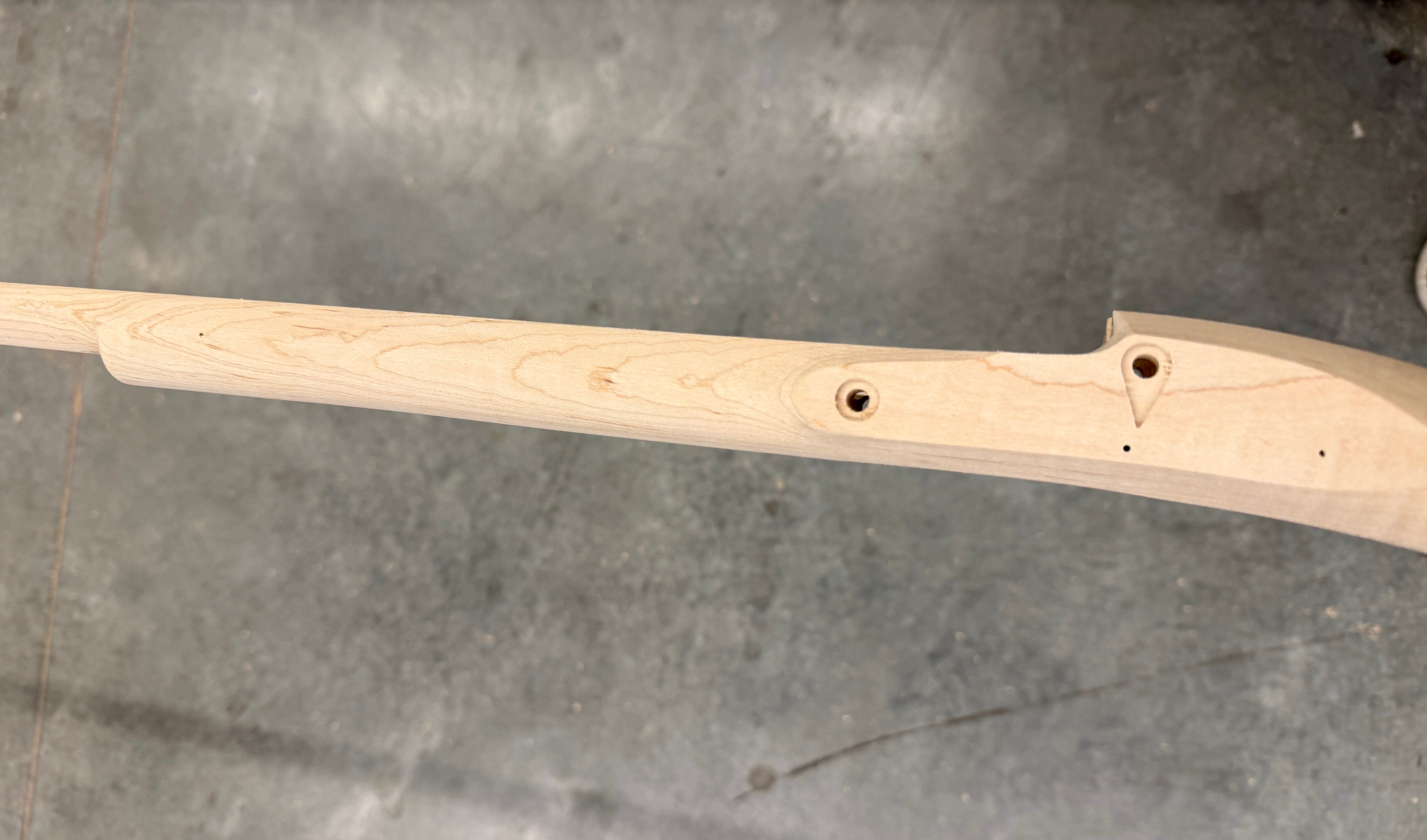 Kibler's Longrifles Quick Ship Appalachian Barn Gun kit #BG002, .50 Fancy Maple, wrist and comb detail