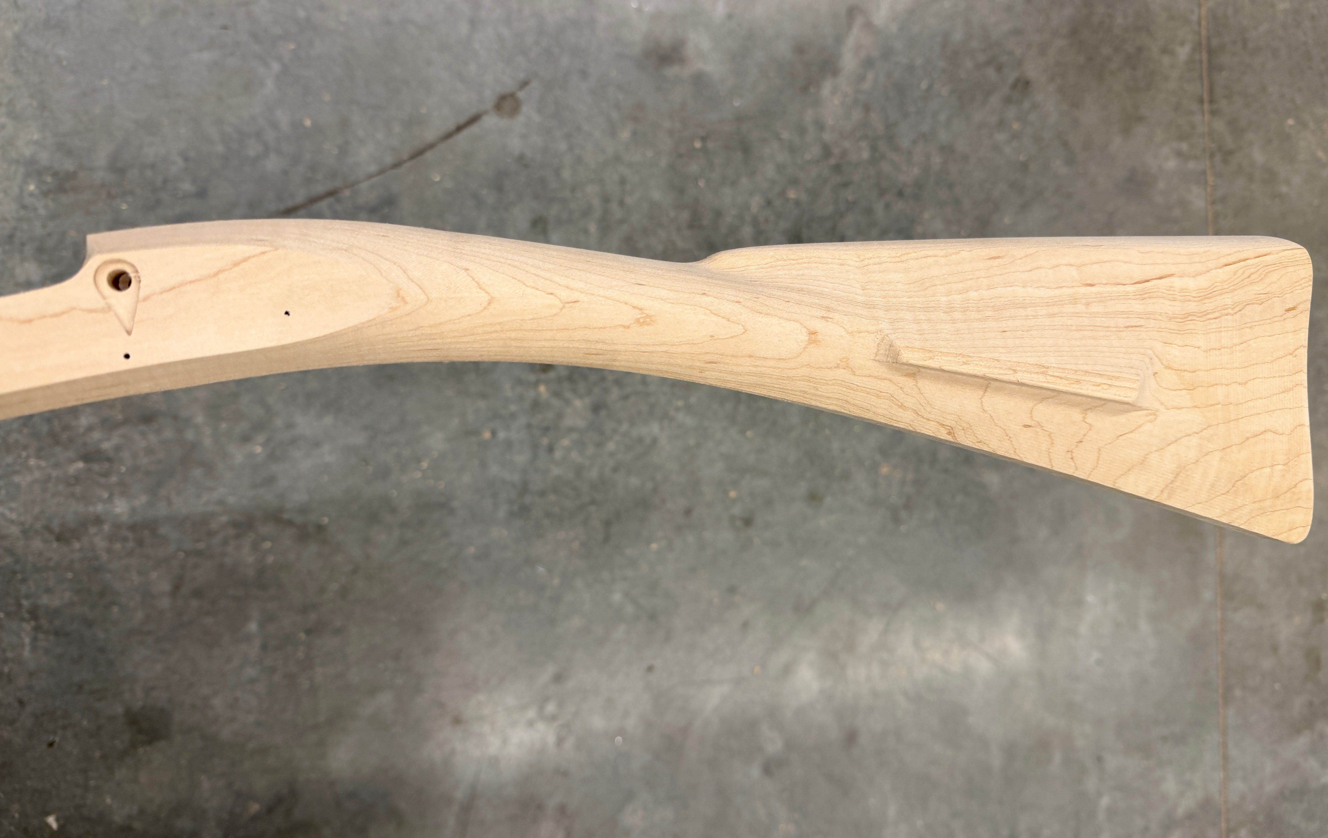 Kibler's Longrifles Quick Ship Appalachian Barn Gun kit #BG002, .50 Fancy Maple, buttstock profile