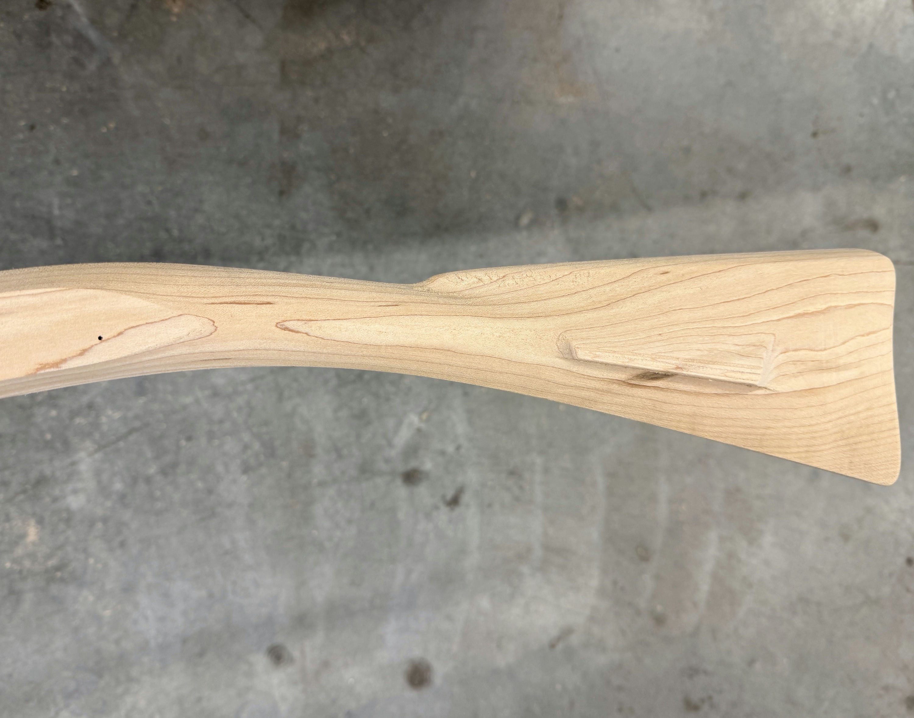 Kibler's Longrifles Quick Ship Appalachian Barn Gun kit #BG005, .50 Plain Hard Maple, buttstock toe detail