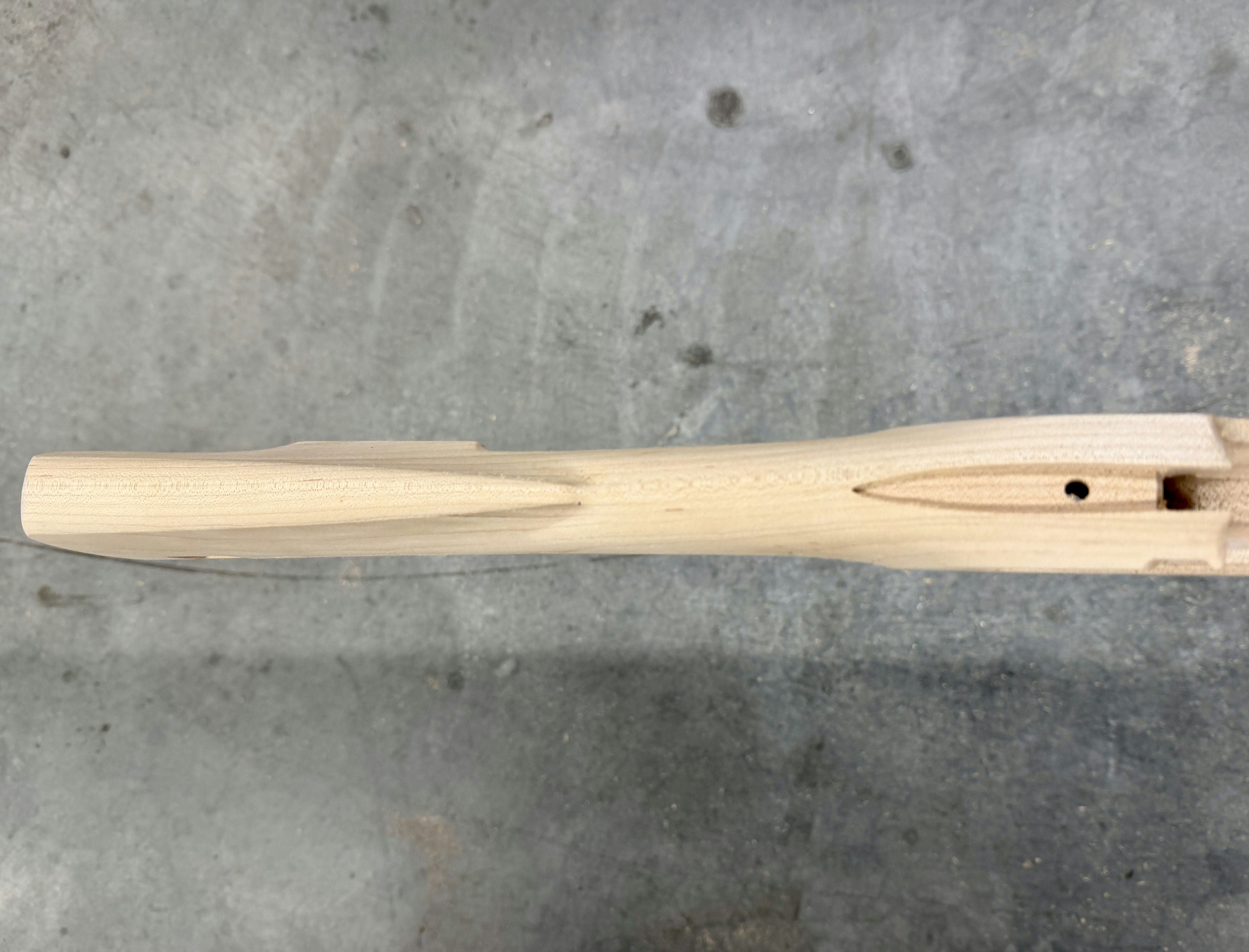 Kibler's Longrifles Quick Ship Appalachian Barn Gun kit #BG005, .50 Plain Hard Maple, wrist detail with lock mortise