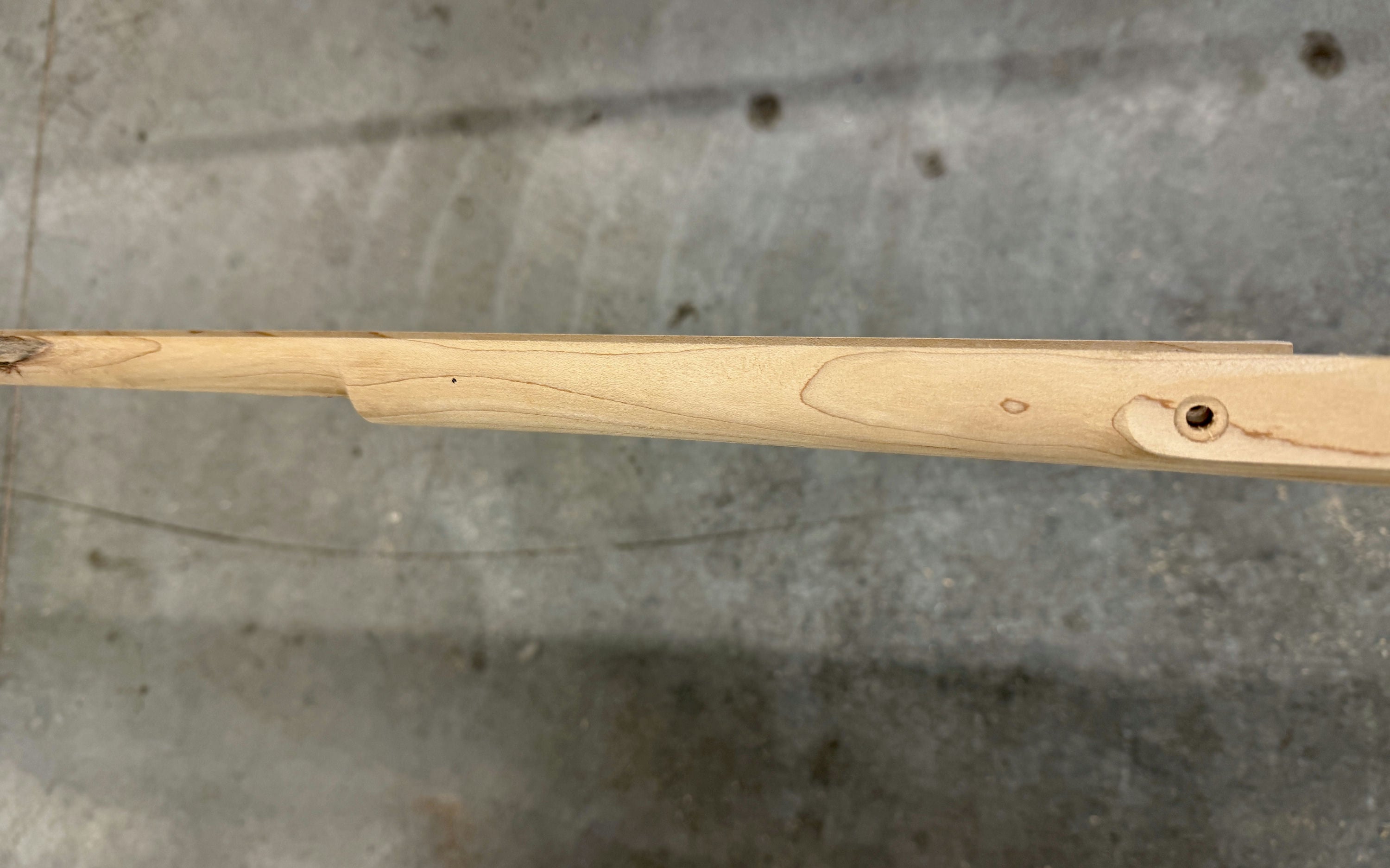 Kibler's Longrifles Quick Ship Appalachian Barn Gun kit #BG005, .50 Plain Hard Maple, forend and lock mortise