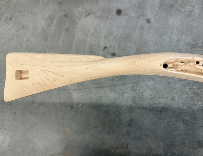 Kibler's Longrifles Quick Ship Appalachian Barn Gun kit #BG005, .50 Plain Hard Maple, forestock top view